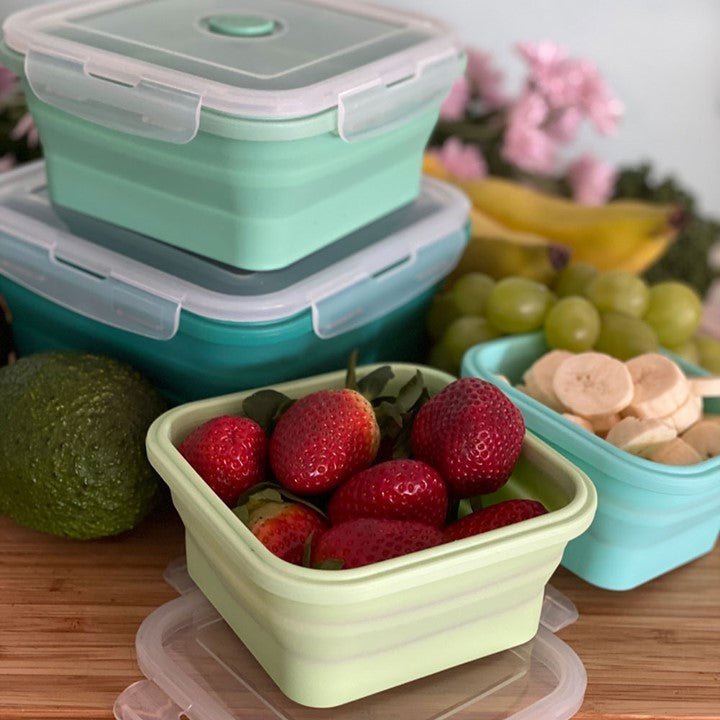 Square Food Containers Green Set (4-pc) — 350, 540, 800 & 1200 ml - Image 3
