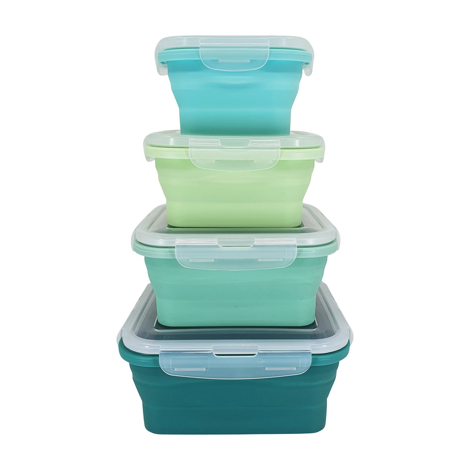 Square Food Containers Green Set (4-pc) — 350, 540, 800 & 1200 ml - Image 5