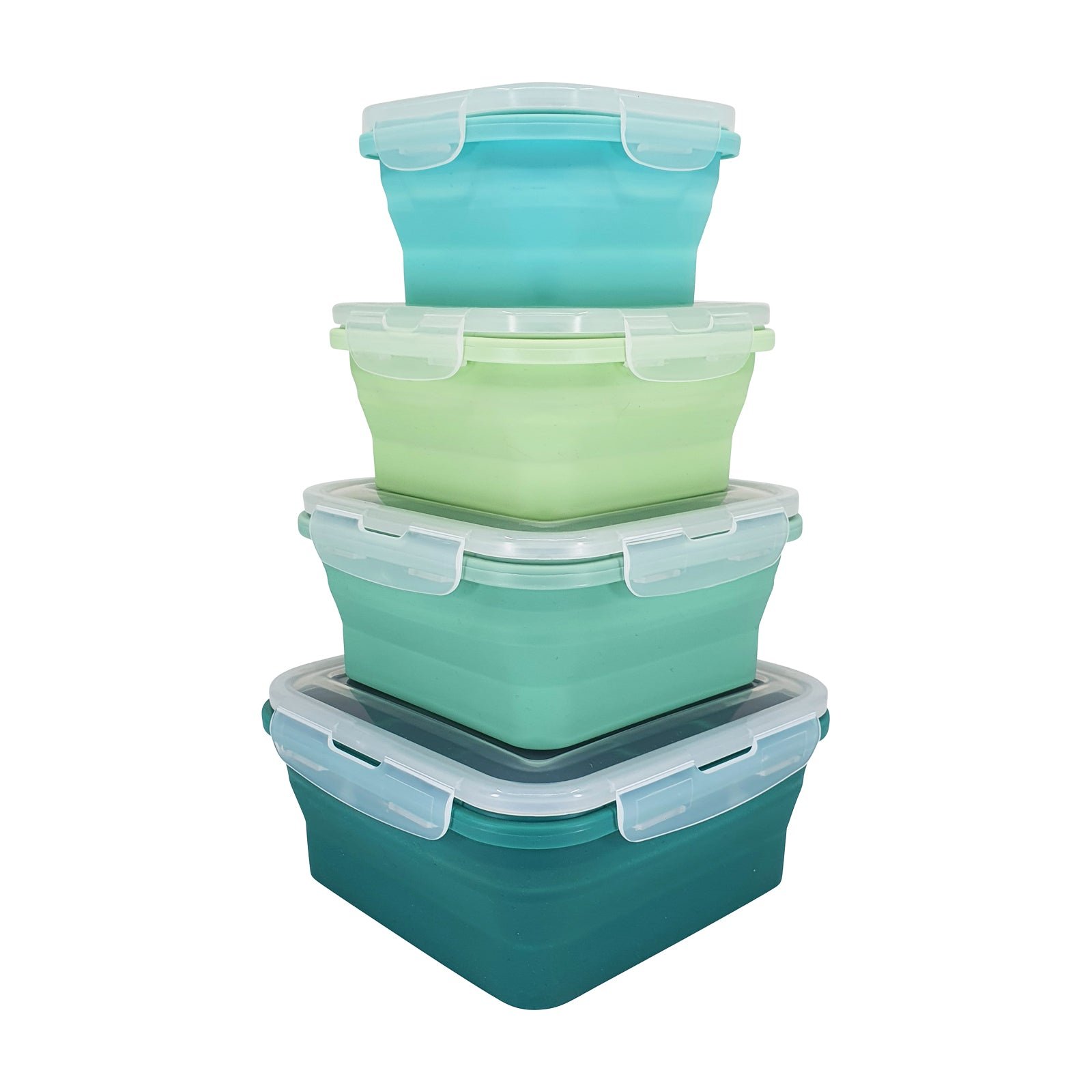 Square Food Containers Green Set (4-pc) — 350, 540, 800 & 1200 ml - Image 8
