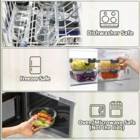 ๐ง 24-Piece Glass Food Storage Set โ Airtight, Oven & Microwave Safe - Image 3