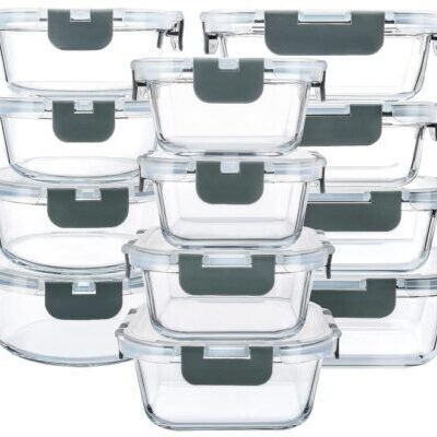 Alternative view of 🧊 24-Piece Glass Food Storage Set – Airtight, Oven & Microwave Safe