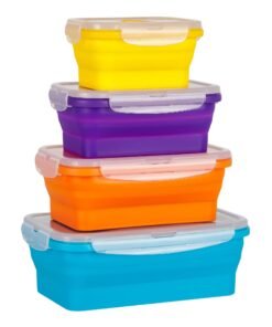 Rectangle Silicone Containers Signature Set (4-pc) — 350, 540, 800 & 1200 ml